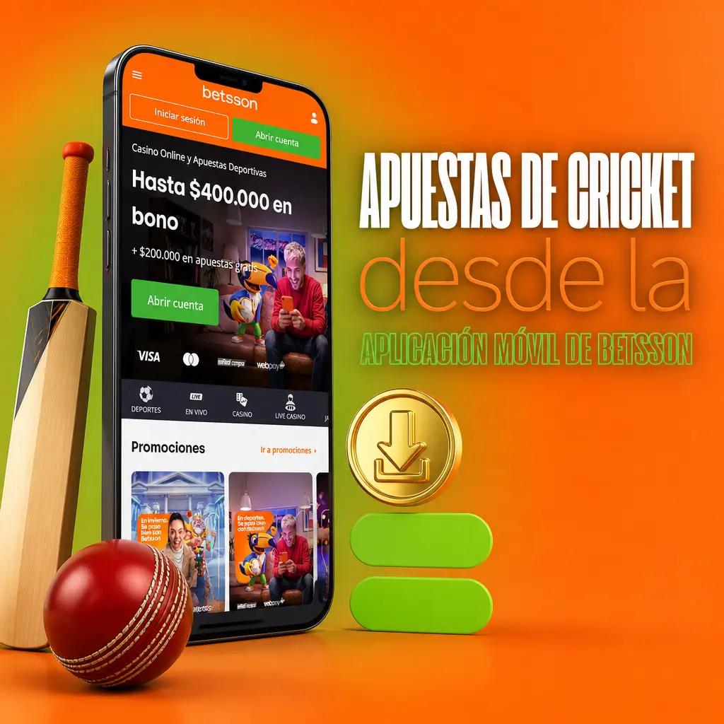 Apuestas de cricket en la aplicación móvil de Betsson