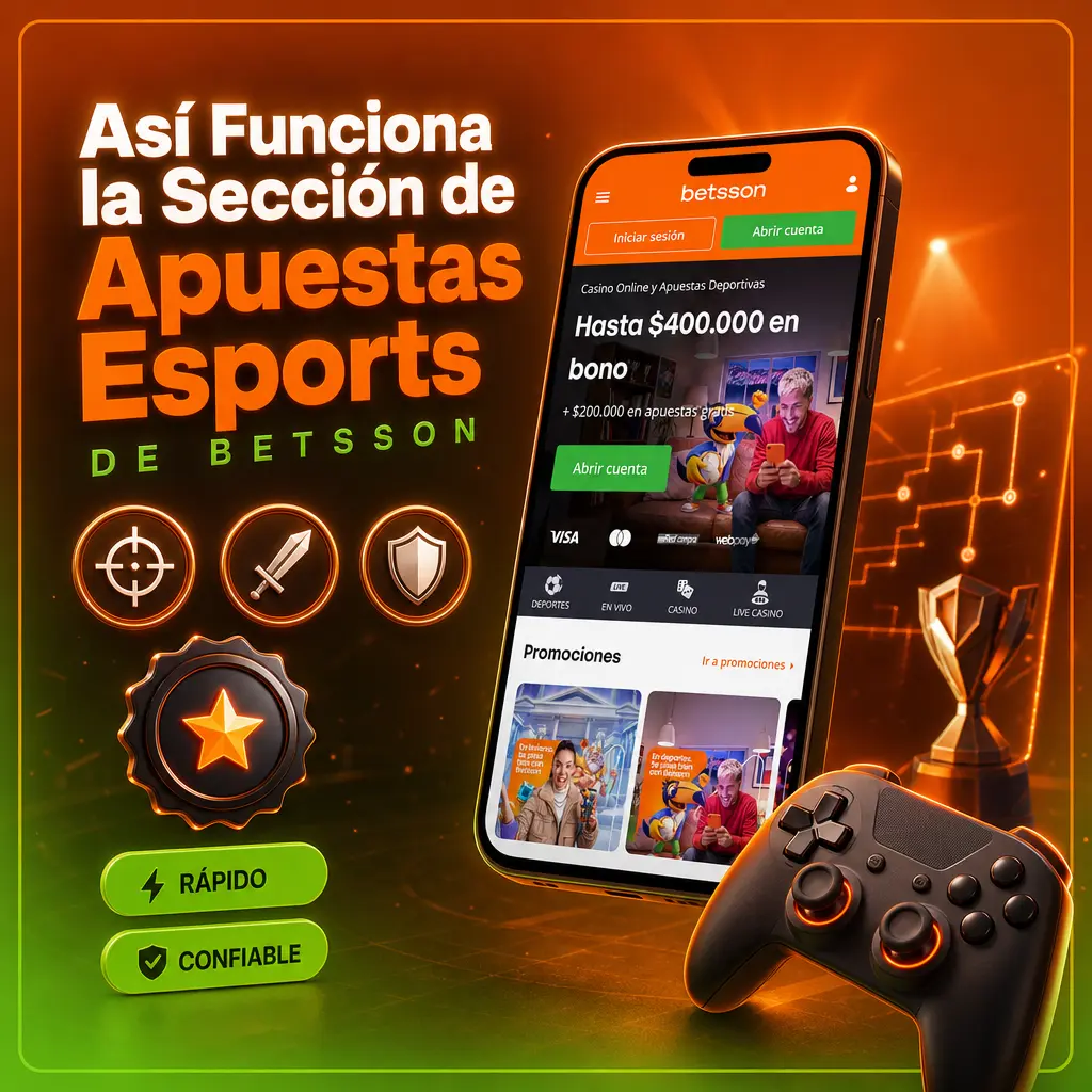 Sección de apuestas esports de Betsson