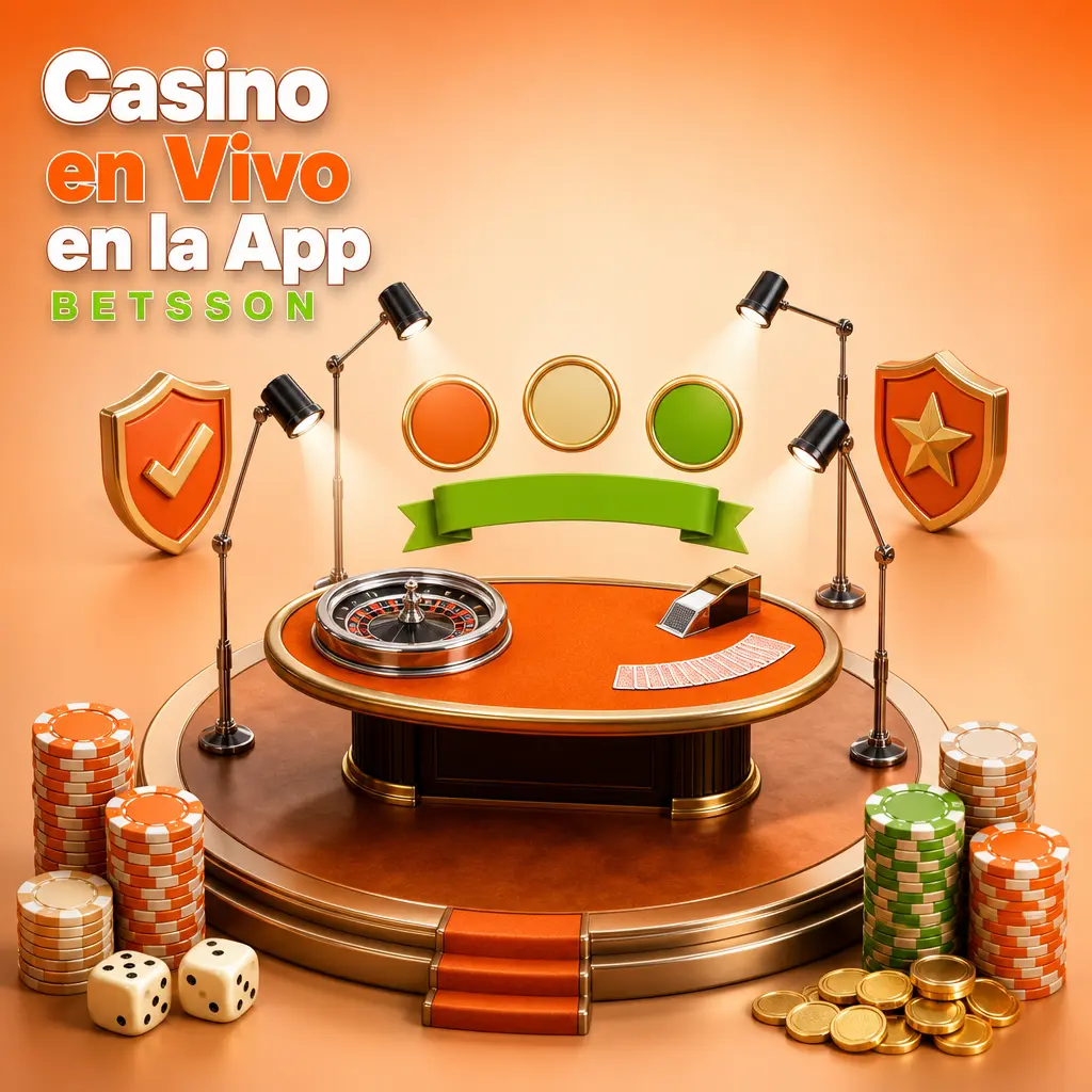 Mesa de casino en vivo transmitida en la app Betsson