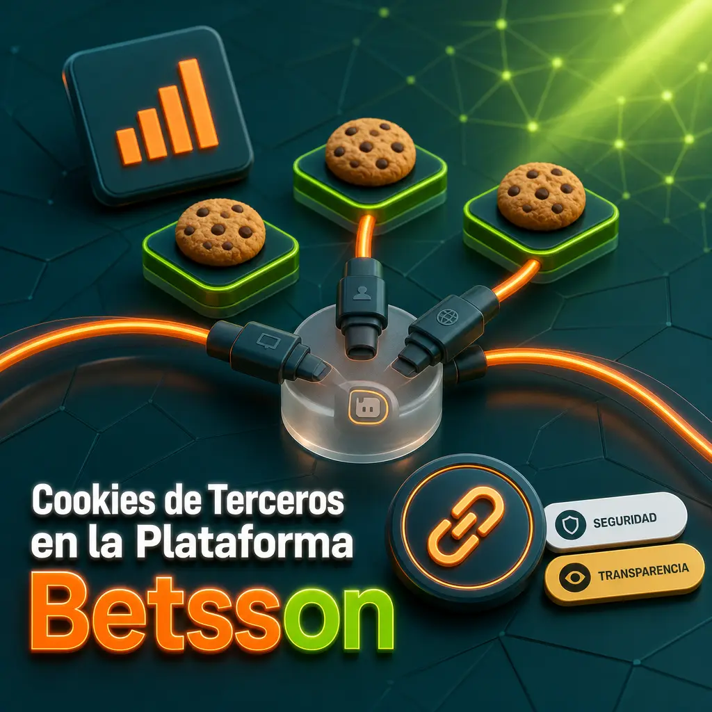 Iconos de proveedores externos y cookies en la plataforma Betsson