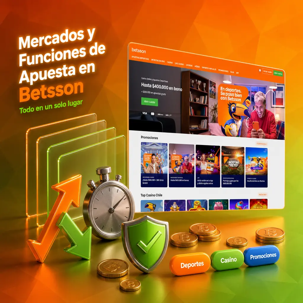 Interfaz de mercados y apuestas en vivo en Betsson